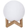 Home Deco Factory Lámpara Luna 3D Táctil Recargable 3 Colores con Soporte de Madera 15cm