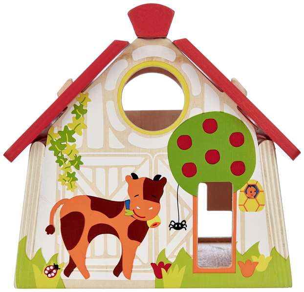 Diset Goula Juego Encajable de Madera Granja con Formas Geométricas