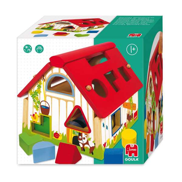 Diset Goula Juego Encajable de Madera Granja con Formas Geométricas