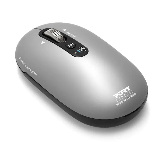 Port Designs Ratón Inalámbrico 910009 PURE Bluetooth Recargable - Gris