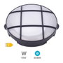 GSC Evolution Aplique LED redondo Oxalis con rejilla Negro 15W 6500K