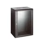 Powergreen Armario Rack Mural 15U 60x45x45 cm (19") para Telecomunicaciones e Instalaciones, Vidrio Templado, sin Bandejas - Rack Pared