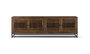 Giner Y Colomer Mueble TV Acacia Metal 4 Puertas 200 cm Marrón