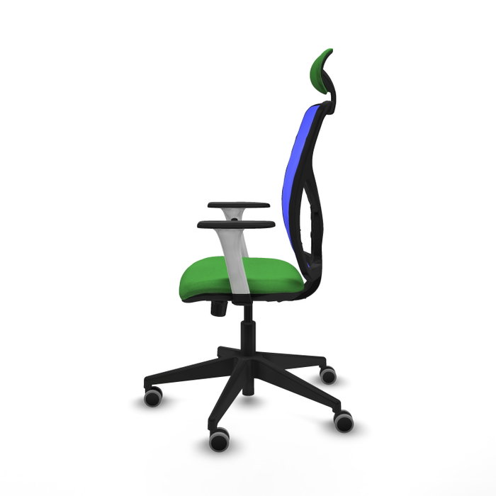 PIQUERAS Y CRESPO Silla de oficina Motilla con mecanismo Sincro, Tela Verde y Malla Azul PIQUERAS Y CRESPO Silla de oficina Motilla con mecanismo Sincro, Tela Verde y Malla Azul