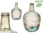 Giftdecor Botella Decorativa Vidrio Rayada Transparente Champagne 4L 17x29x17cm (Set de 4)