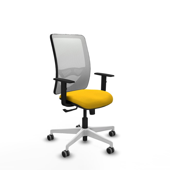 PIQUERAS Y CRESPO Silla de oficina Zulema con mecanismo Sincro, Amarillo y Blanco PIQUERAS Y CRESPO Silla de oficina Zulema con mecanismo Sincro, Amarillo y Blanco