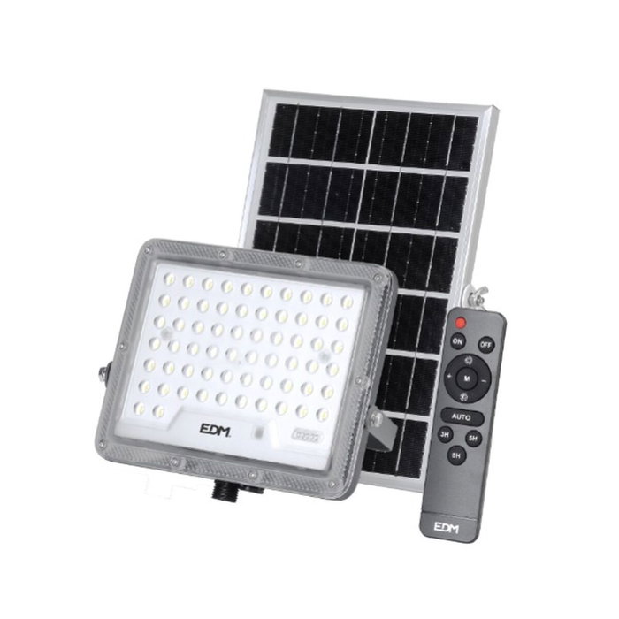 Edm Foco proyector solar slim 300 W 2500 lm 6500 K luz fría Edm Foco proyector solar slim 300 W 2500 lm 6500 K luz fría