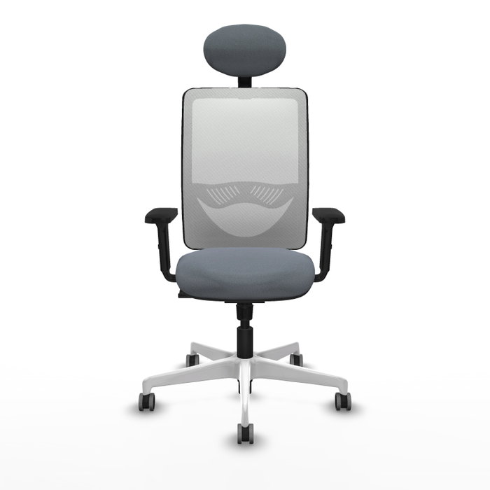 PIQUERAS Y CRESPO Silla de oficina Zulema con mecanismo Sincro, Gris y Blanco PIQUERAS Y CRESPO Silla de oficina Zulema con mecanismo Sincro, Gris y Blanco