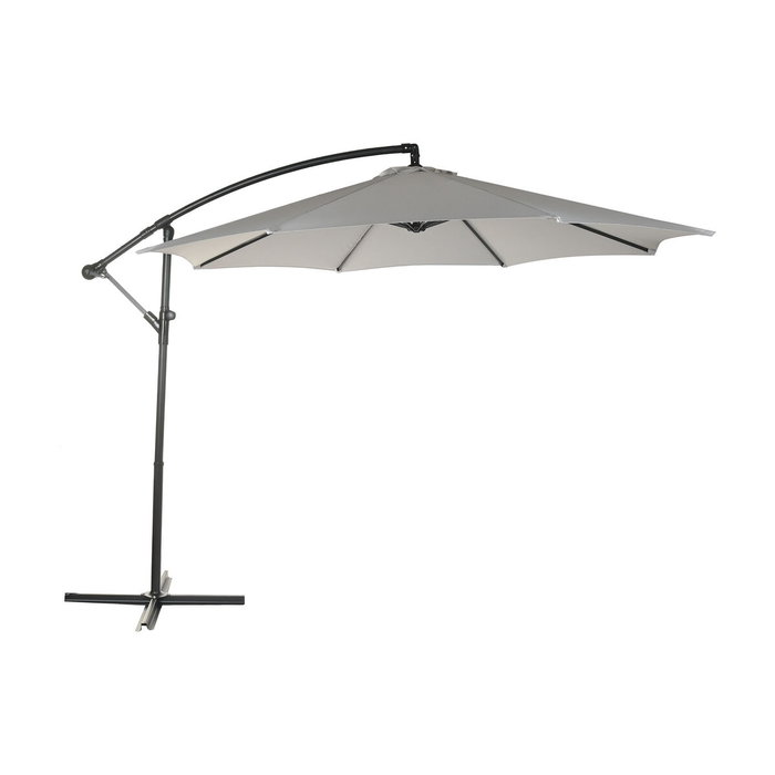 DKD Home Decor Parasol de Acero Gris 300x350x250 cm con Protección UV 50+