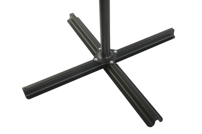 DKD Home Decor Parasol para Terraza y Jardín Giratorio 360°, Gris, Poliéster UV 50+, Acero, 350 cm de Largo x 300 cm de Ancho x 250 cm de Alto