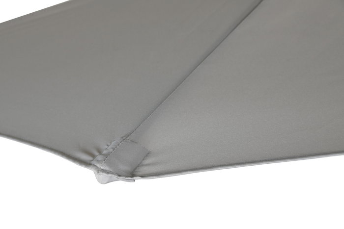 DKD Home Decor Parasol para Terraza y Jardín Giratorio 360°, Gris, Poliéster UV 50+, Acero, 350 cm de Largo x 300 cm de Ancho x 250 cm de Alto