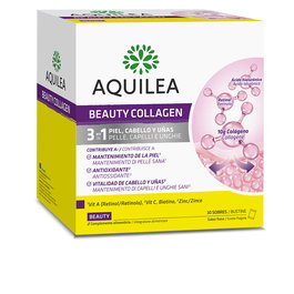 Aquilea Beauty Colágeno Sobres 30 u - Cuidado Integral Piel, Cabello y Uñas con Ácido Hialurónico y Vitamina C