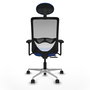 PIQUERAS Y CRESPO Silla de oficina Zulema con Mecanismo Sincro/Traslack, Azul y Blanco
