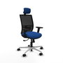 PIQUERAS Y CRESPO Silla de oficina Yunquera con mecanismo Sincro, Azul y Negro
