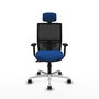 PIQUERAS Y CRESPO Silla de oficina Yunquera con mecanismo Sincro, Azul y Negro