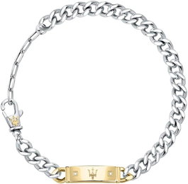 Maserati JM221ATY07 Pulsera de Acero Inoxidable con Diamante Natural