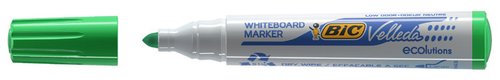 Velleda Marcador Pizarra Blanca Ecolutions 1701 Verde, Pack de 12 unidades