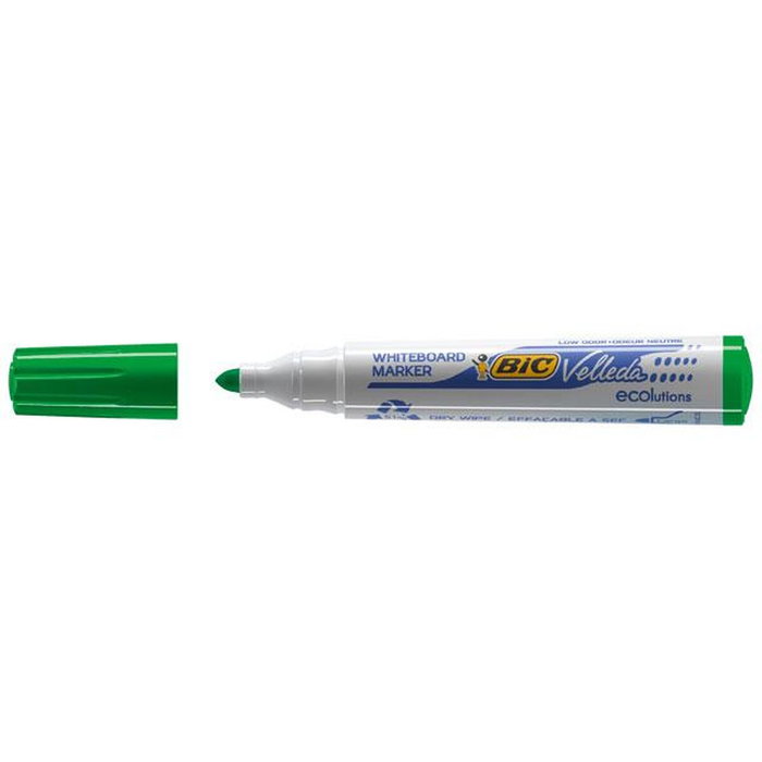Velleda Marcador Pizarra Blanca Ecolutions 1701 Verde, Pack de 12 unidades