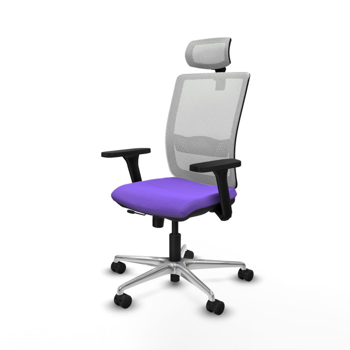 PIQUERAS Y CRESPO Silla de oficina Haches con mecanismo Sincro/Traslack, Lila y Blanco PIQUERAS Y CRESPO Silla de oficina Haches con mecanismo Sincro/Traslack, Lila y Blanco