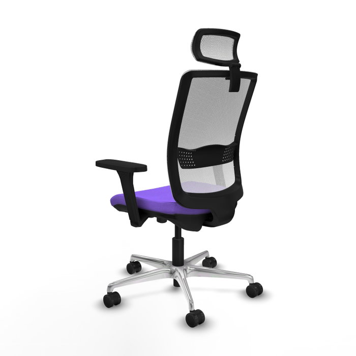 PIQUERAS Y CRESPO Silla de oficina Haches con mecanismo Sincro/Traslack, Lila y Blanco PIQUERAS Y CRESPO Silla de oficina Haches con mecanismo Sincro/Traslack, Lila y Blanco