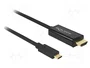 DeLOCK Cable USB Tipo C a HDMI 4K 60 Hz 1 m Negro 85290
