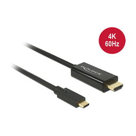 DeLOCK Cable USB-C a HDMI ST-ST 1 metro 4K 60Hz Negro - Almacenamiento de datos, Adaptador
