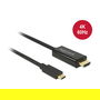 DeLOCK Cable USB-C a HDMI ST-ST 1 metro 4K 60Hz Negro - Almacenamiento de datos, Adaptador