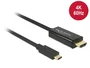 DeLOCK Cable Adaptador de Video USB-C a HDMI 1m 4K 60Hz Negro