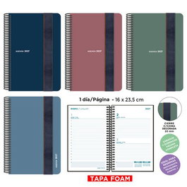 Senfort Agenda Anual 2027 Foam Seoul con tapa de PP Foam y goma, surtido de 4