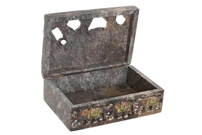 DKD Home Decor Caja Indio Elefante Marron Multicolor 10 x 5.5 x 15 cm DKD Home Decor Caja Indio Elefante Marron Multicolor 10 x 5.5 x 15 cm