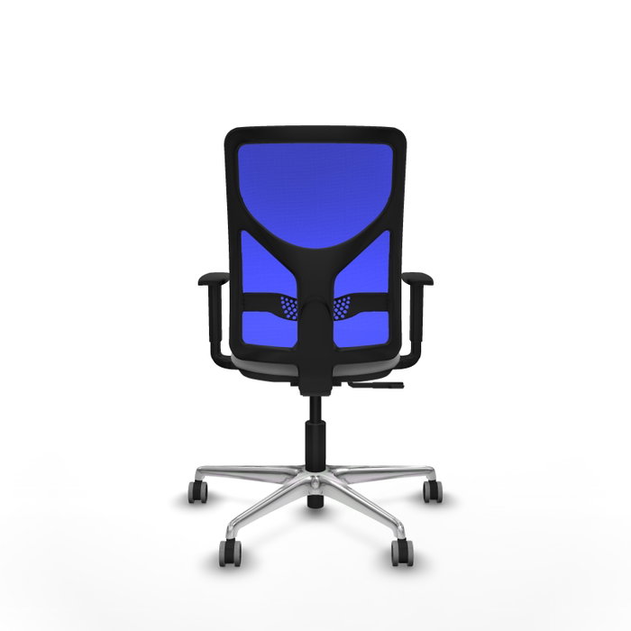 PIQUERAS Y CRESPO Silla de oficina Motilla con mecanismo Sincro, Gris claro y Azul
