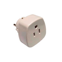 BF Adaptador de Enchufe de Viaje de Estados Unidos a Europa 16A 250V Blanco Retractilado