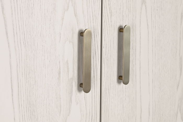 DKD Home Decor Armario Tradicional Gris Claro 110 x 60 x 195 cm Metal MDF