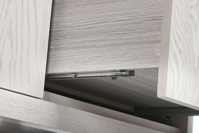 DKD Home Decor Armario Tradicional Gris Claro 110 x 60 x 195 cm Metal MDF