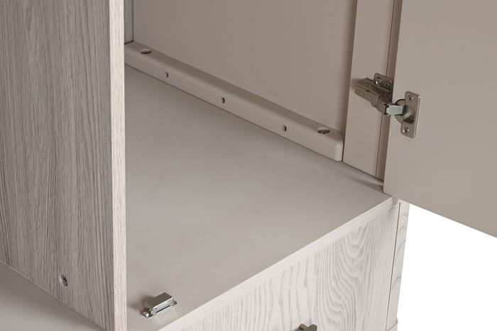 DKD Home Decor Armario Tradicional Gris Claro 110 x 60 x 195 cm Metal MDF