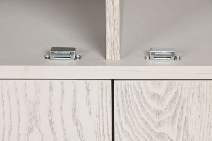 DKD Home Decor Armario Tradicional Gris Claro 110 x 60 x 195 cm Metal MDF