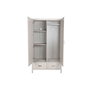 DKD Home Decor Armario Tradicional Gris Claro 110 x 60 x 195 cm Metal MDF