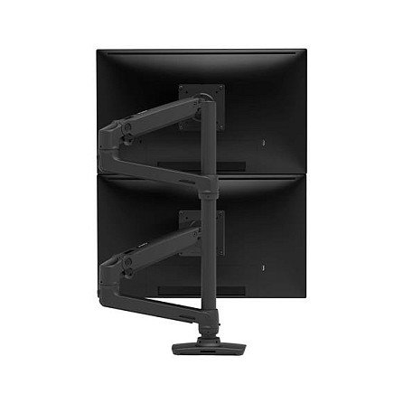 Ergotron LX - Brazo Dual de Columna Alta - para 2 Monitores LCD hasta 40 Pulgadas (101,6 cm) - Capacidad de Carga 20 kg - Montaje por Abrazadera - Color Negro