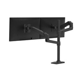 Ergotron LX - Brazo Dual de Columna Alta - para 2 Monitores LCD hasta 40 Pulgadas (101,6 cm) - Capacidad de Carga 20 kg - Montaje por Abrazadera - Color Negro