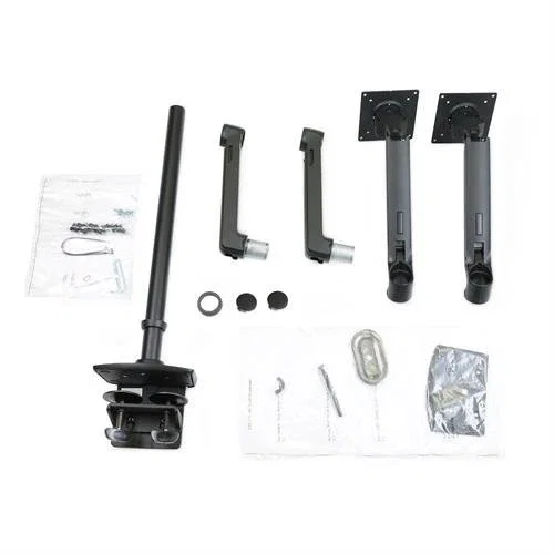 Ergotron LX Dual Stacking Arm con mástil alto, Negro Mate