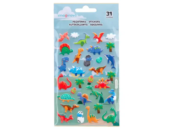 Imaginovo Kids Dinosaurios Pegatinas Goma Eva 190x105 mm en Blister