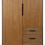 Armario Negro-Natural Dm-Madera 104 X 53 X 203 cm