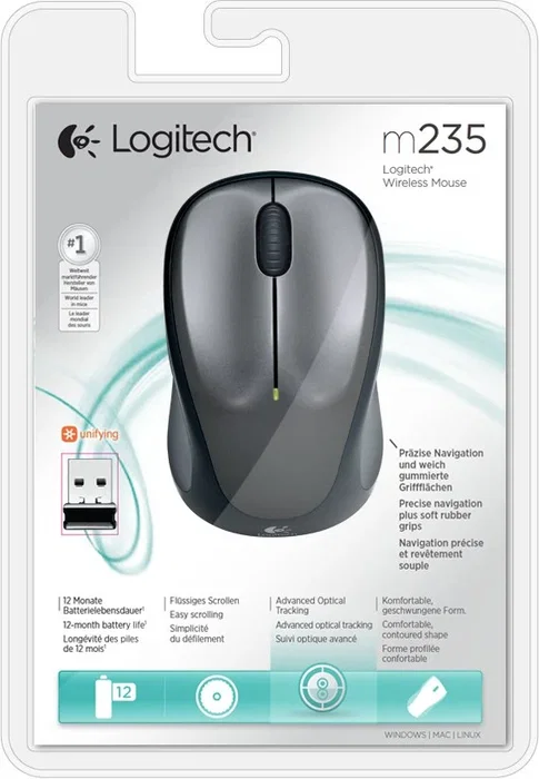 Logitech M235 Ratón Inalámbrico Gris/Negro Logitech M235 Ratón Inalámbrico Gris/Negro