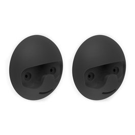 Emuca Colgador de pared Napier, Pintado negro, Plástico