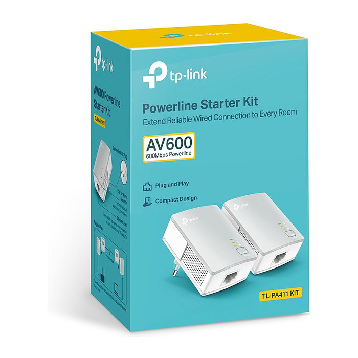 TP-Link TL-PA411 KIT AV500 Nano Powerline Adapter Starter Kit