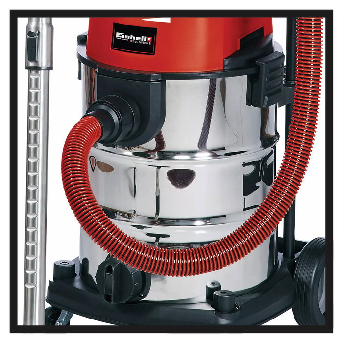 Einhell TE-VC 36/30 Li S-Solo Aspiradora Profesional Seco y Húmedo Tambor 30 L Batería 36V
