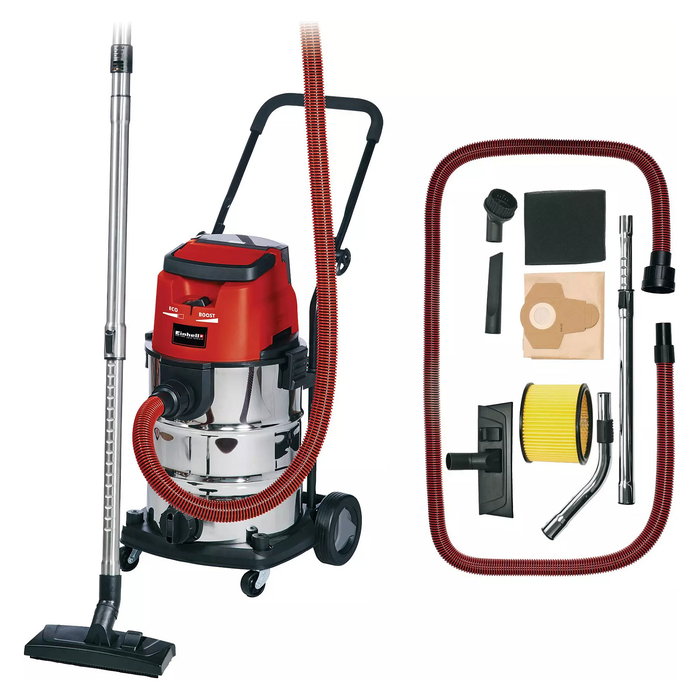 Einhell TE-VC 36/30 Li S-Solo Aspiradora Profesional Seco y Húmedo Tambor 30 L Batería 36V