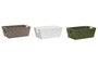 DKD Home Decor Cesta de almacenaje PP y metal verde 30x17x11