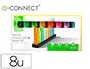 Q-connect Rotulador Fluorescente Pastel Punta Biselada Estuche de Sobremesa 8 Colores Surtidos Trazo 1-5 mm
