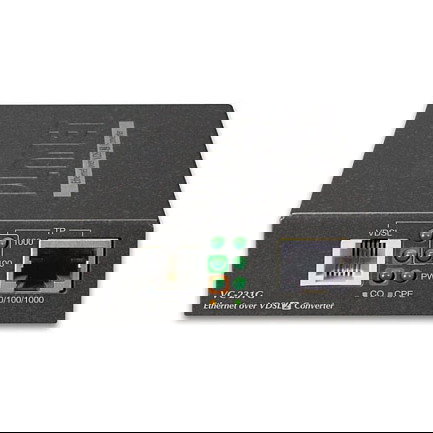 Planet VC-231G Convertidor Ethernet a VDSL2 de 1 Puerto 10/100/1000 Mbps, 1000 Mbit/s, IEEE 802.3, Negro, 184 g